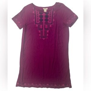 Lucky Brand‎ Fuchsia Embroidered Mini Dress